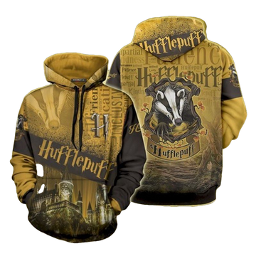 Hufflepuff Logo Harry Potter Houses 3d Hoodie Moonbestprint