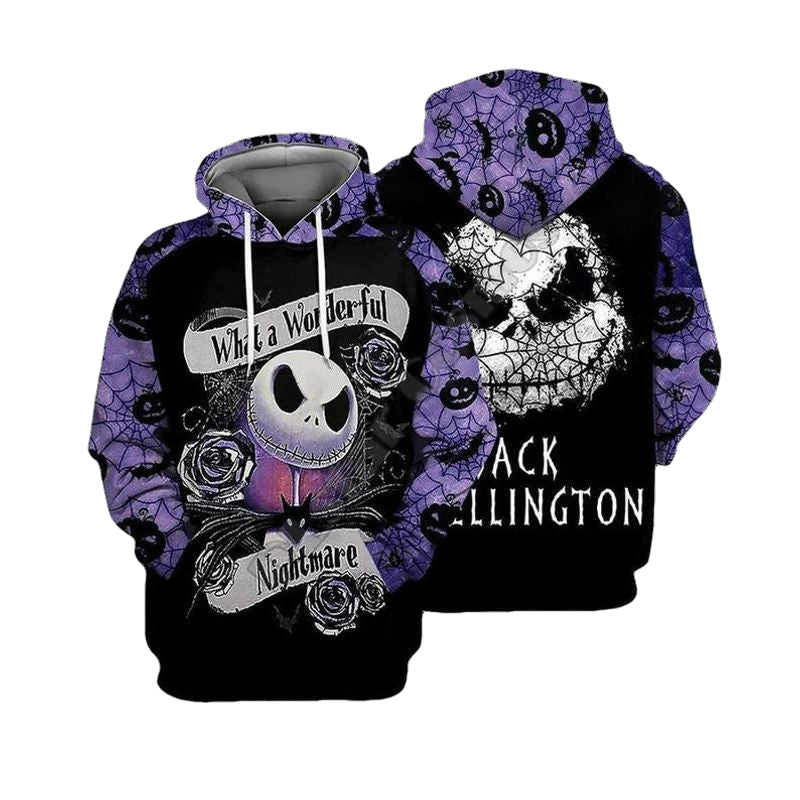 Jack Skellington Lovers What A Wonderful Nighmare 3d Hoodie Zip Hoodie Moonbestprint