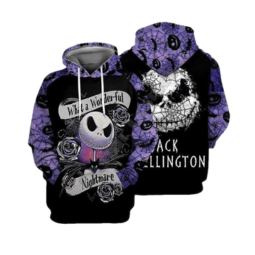 Jack Skellington Lovers What A Wonderful Nighmare 3d Hoodie Zip Hoodie Moonbestprint