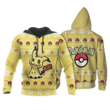 Pokemon Mimikyu Ugly Christmas Anime Manga For Men And Women 3d Hoodie Zip Hoodie Moonbestprint