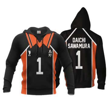 Karasuno Daichi Sawamura Anime Manga Haikyuu Number 1 For Men And Women 3d Hoodie Zip Hoodie Moonbestprint