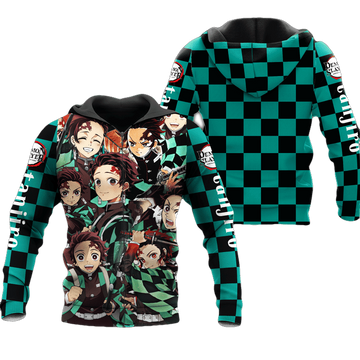 Tanjiro Zip Demon Slayers Anime Manga For Men And Women 3d Hoodie Zip Hoodie Moonbestprint