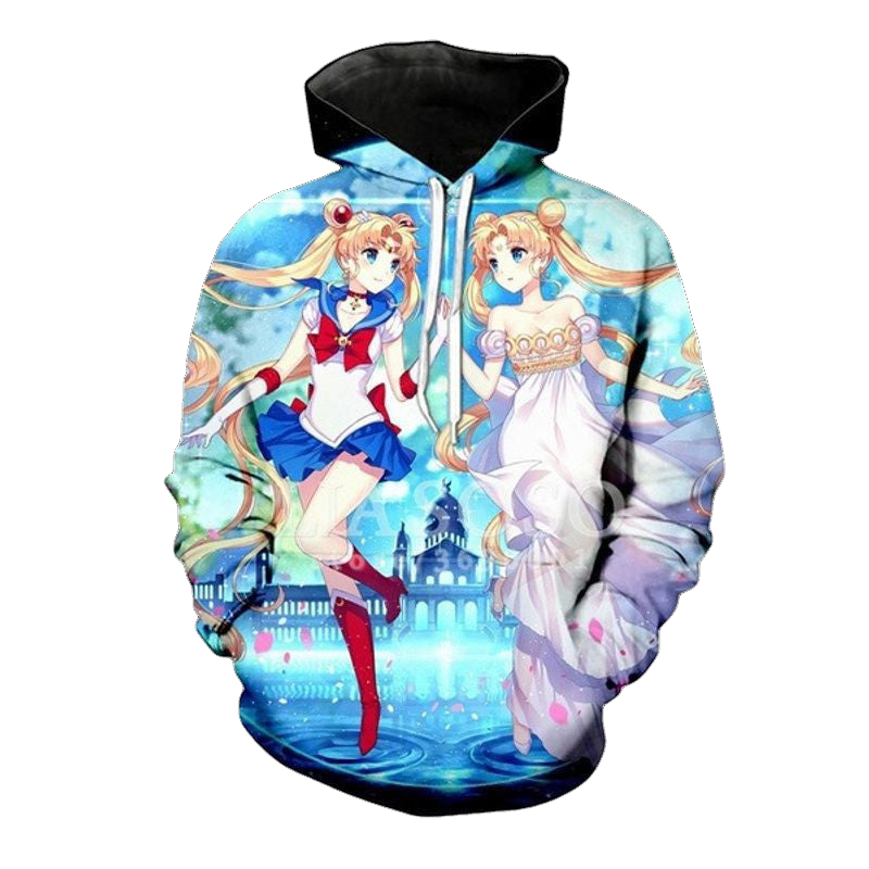 Anime Sailor Moon Kawaii Girls Hipster Good Quality Casual Over Print 3d Hoodie Zip Hoodie 2 Moonbestprint