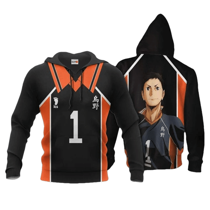 Daichi Sawamura Karasuno Anime Manga Haikyuu Number 1 For Men And Women 3d Hoodie Zip Hoodie Moonbestprint