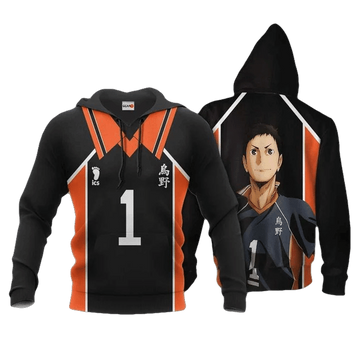 Daichi Sawamura Karasuno Anime Manga Haikyuu Number 1 For Men And Women 3d Hoodie Zip Hoodie Moonbestprint