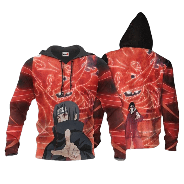 Susanoo And Uchiha Itachi Anime Manga Naruto 2 For Men And Women 3d Hoodie Zip Hoodie Moonbestprint