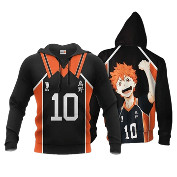Shoyo Hinata Karasuno Anime Manga Haikyuu Number 10 For Men And Women 3d Hoodie Zip Hoodie Moonbestprint
