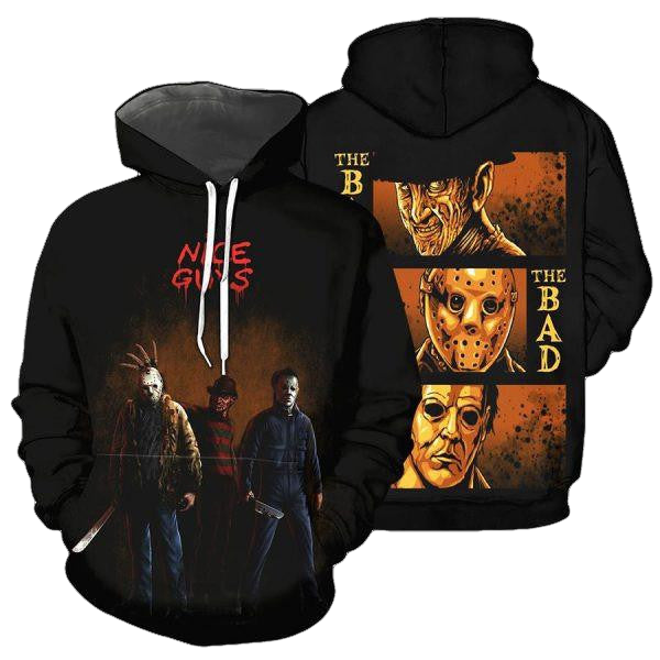 Horror Movies Characters Nice Guys 2k541 Lover Gift ,horror Movies Characters Nice Guys All Over Print 3d Hoodie Moonbestprint