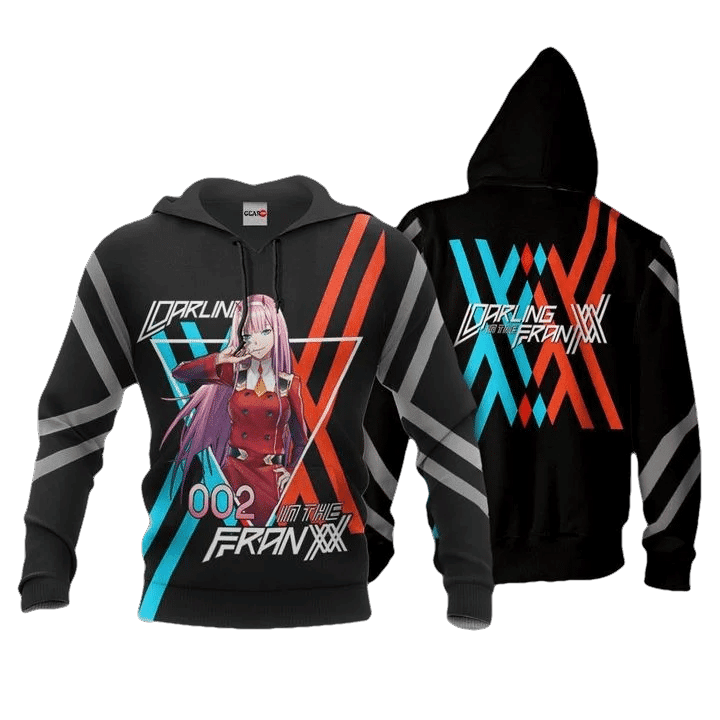 Zero Two Anime Manga Darling In The Franxx For Men And Women 3d Hoodie Zip Hoodie Moonbestprint