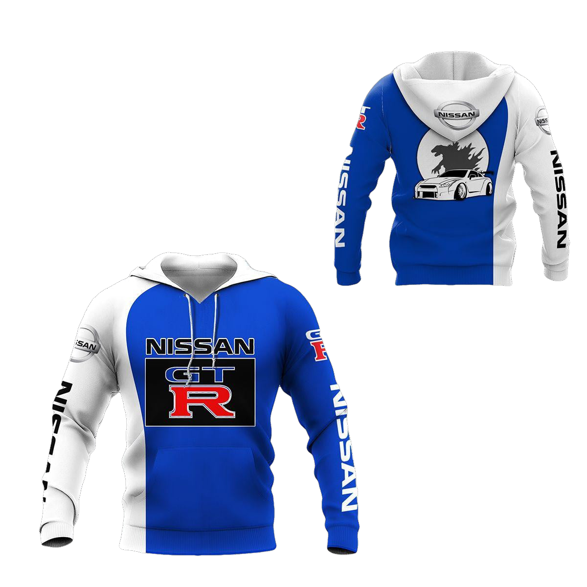 Nissan Gtr Blue, Nissan Lover Gift All Over Print Hoodie, Zip Hoodie 198 Moonbestprint