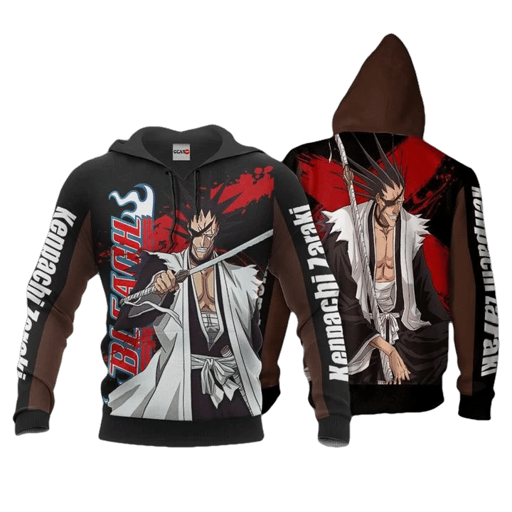 Kenpachi Zaraki Anime Manga Bleach For Men And Women 3d Hoodie Zip Hoodie Moonbestprint