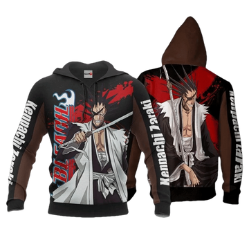 Kenpachi Zaraki Anime Manga Bleach For Men And Women 3d Hoodie Zip Hoodie Moonbestprint