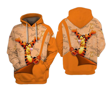 Disney Cartoon Fan Gift, Winnie-the-pooh Disney, Tigger Disney All Over Print Hoodie, Zip Hoodie Moonbestprint