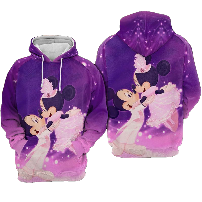 Mickey And Minnie Mouse Disney Wedding Over Print 3d Hoodie Zip Hoodie Moonbestprint