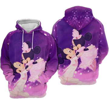 Mickey And Minnie Mouse Disney Wedding Over Print 3d Hoodie Zip Hoodie Moonbestprint