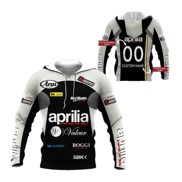 Custom Name &amp; Number Aprilia Racing Shirt Fan Gift 417, Stylist Unisex 3d Hoodie Zip Hoodie Moonbestprint