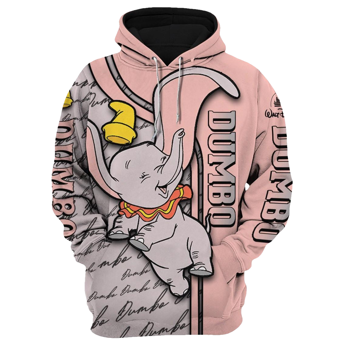 Dumbo Elephant Disney Fan Gift, Dumbo Elephant Gift, Stylist Unisex Cartoon Graphic Outfits Aop Hoodie, Zip Hoodie Moonbestprint