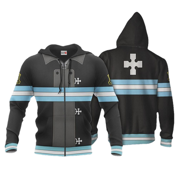 Company 5 Fire Force Uniform Anime 3k306 Fan Gift Stylist Unisex Cartoon 3d Hoodie Zip Hoodie Moonbestprint