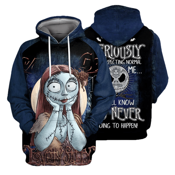 Jack, Sally &amp; Zero Dog We All Know It's Never Going To Happen 151 Fan Gift Stylist Unisex Cartoon Graphic Outfits Aop Hoodie, Zip Hoodie Moonbestprint