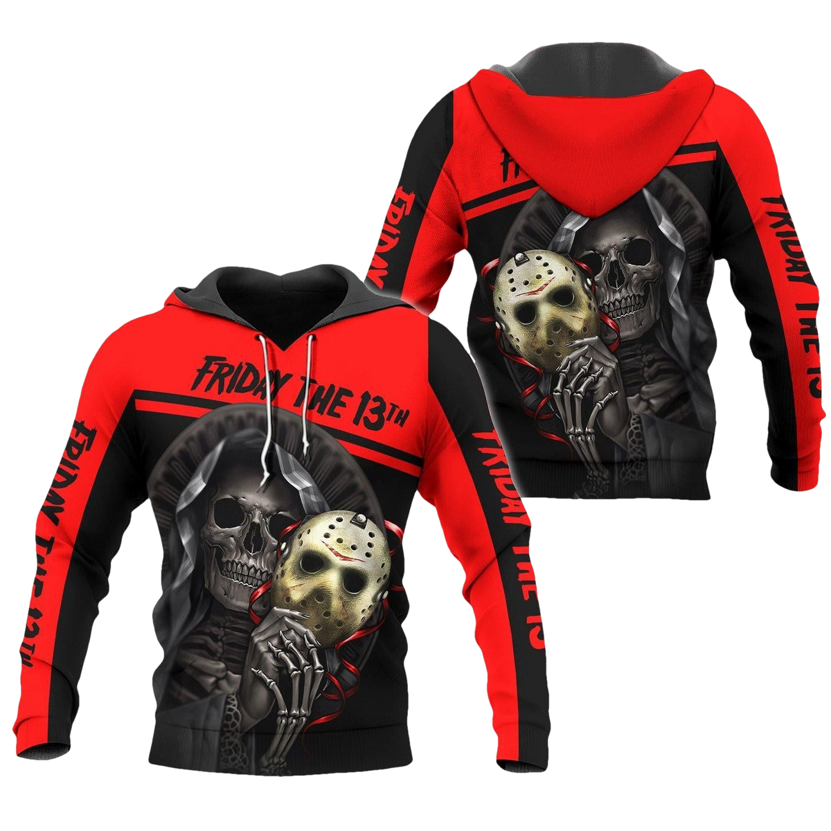 Friday The 13th Jason Voorhees, Skull Hold Jason Voorhees Ver20 All Over Print Hoodie, Zip Hoodie Moonbestprint
