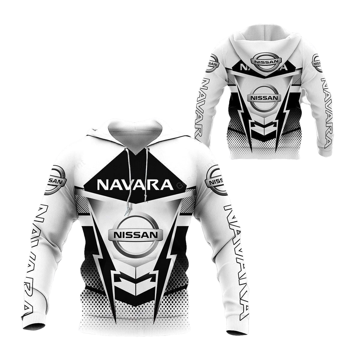 Nissan Navara Black And White, Nissan Lover Gift All Over Print Hoodie, Zip Hoodie 190 Moonbestprint