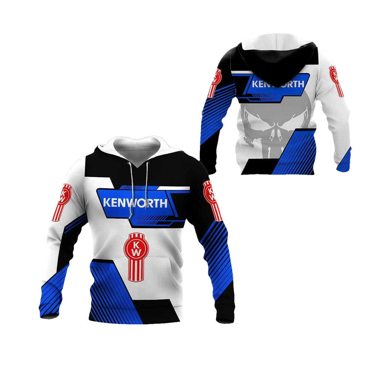 Skull Kenworth Trucks Racing Team 7k871 Fan Gift 3d Zip Hoodie Hoodie Ii0 Moonbestprint