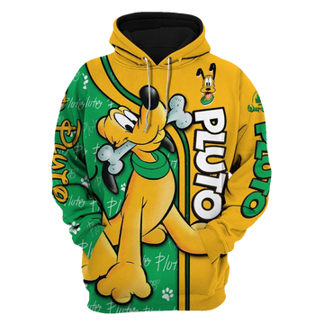 Pluto Dog Fan Gift, Pluto Dog Gift, Stylist Unisex Cartoon Graphic Outfits Aop Hoodie, Zip Hoodie Moonbestprint