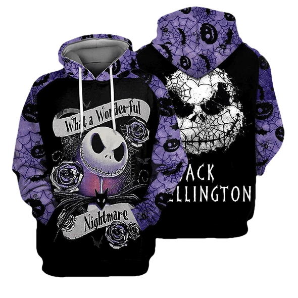 Jack Skellington The Nightmare Before Christmas 120 Fan Gift Stylist Unisex Cartoon Graphic Outfits Aop Hoodie, Zip Hoodie Moonbestprint