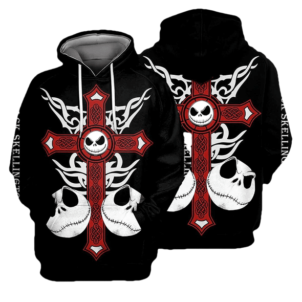 Jack Skellington The Nightmare Before Christmas 147 Fan Gift Stylist Unisex Cartoon Graphic Outfits Aop Hoodie, Zip Hoodie Moonbestprint