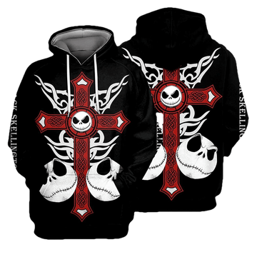 Jack Skellington The Nightmare Before Christmas 147 Fan Gift Stylist Unisex Cartoon Graphic Outfits Aop Hoodie, Zip Hoodie Moonbestprint