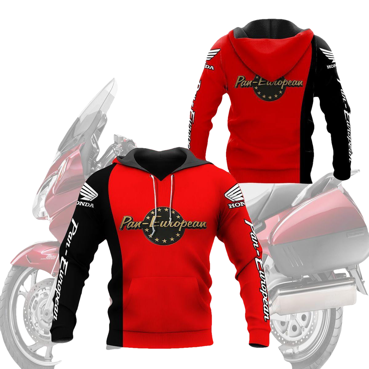 Honda Pan European Shirt Fan Gift 203, Stylist Unisex 3d Hoodie Zip Hoodie Moonbestprint