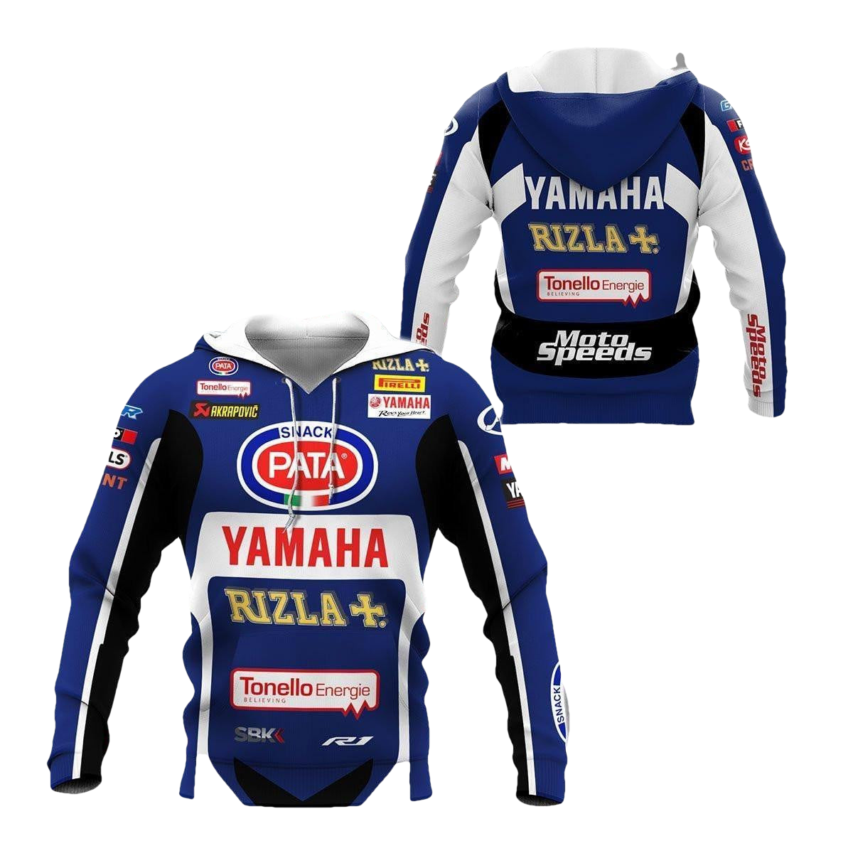 Moto Speeds Snack Pata Yamaha, Yamaha Racing All Over Print Hoodie, Zip Hoodie 80 Moonbestprint