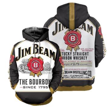 Vintage Jim Beam Hoodie, Gift For Fan 3d All Over Print Shirt Hoodie Moonbestprint