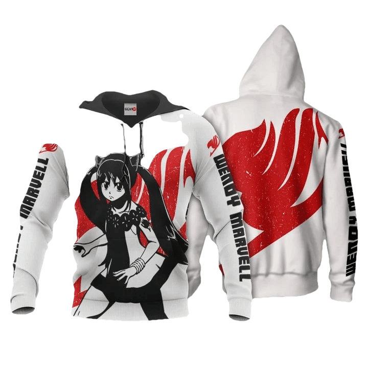 Wendy Marvell Anime Manga Fairy Tail Silhouette 2 For Men And Women 3d Hoodie Zip Hoodie Moonbestprint
