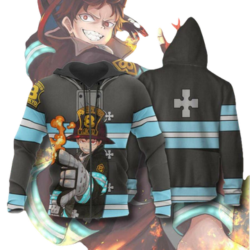 Shinra Kusakabe Fire Force Anime 2k959 Fan Gift Stylist Unisex Cartoon 3d Hoodie Zip Hoodie 2787 Moonbestprint