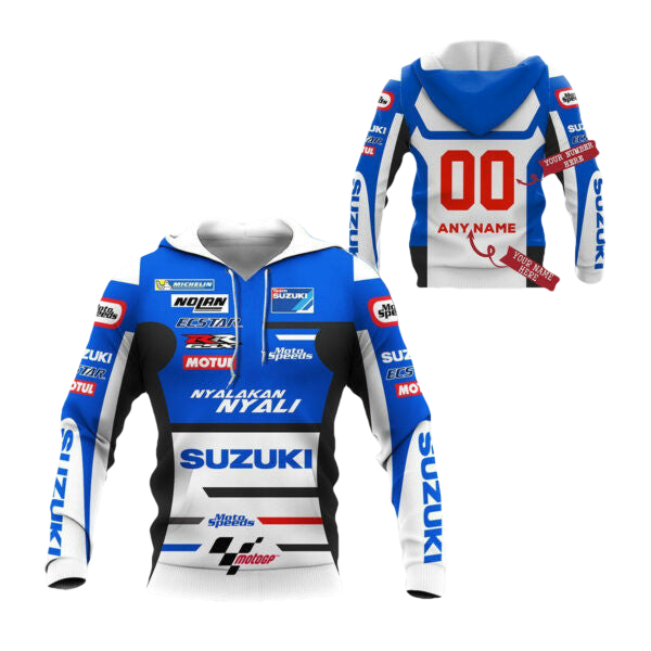 Custom Name Number Suzuki Racing Shirt Fan Gift 418, Stylist Unisex 3d Hoodie Zip Hoodie 368 Moonbestprint