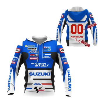 Custom Name Number Suzuki Racing Shirt Fan Gift 418, Stylist Unisex 3d Hoodie Zip Hoodie 368 Moonbestprint