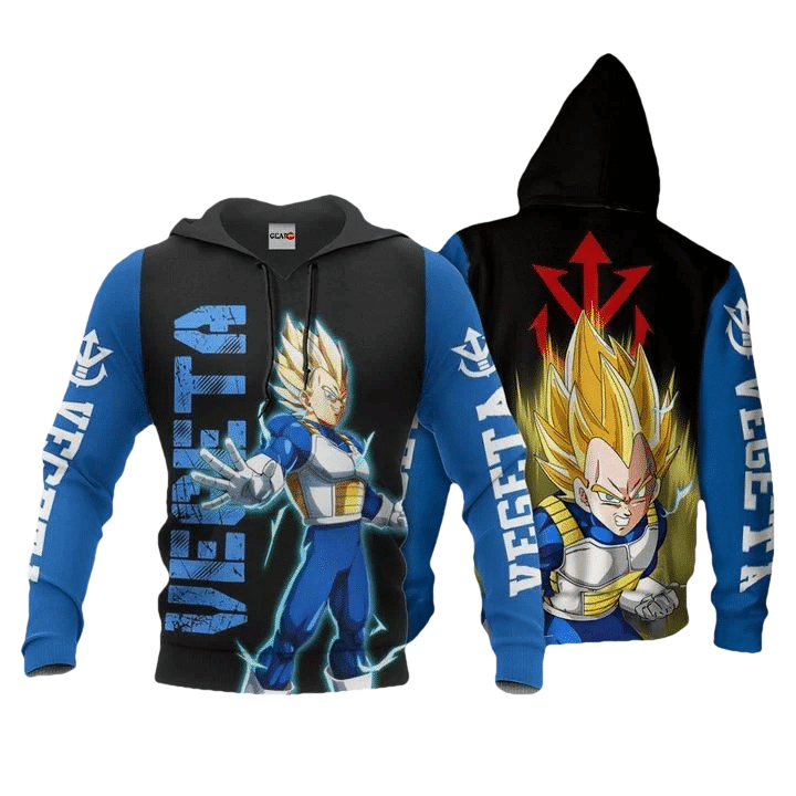 Vegeta Super Saiyan Dragon Ball Anime Manga For Men And Women 3d Hoodie Zip Hoodie Moonbestprint