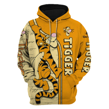 Tigger The Tiger Disney Fan Gift, Tigger The Tiger Gift, Stylist Unisex Cartoon Graphic Outfits Aop Hoodie, Zip Hoodie 2058 Moonbestprint