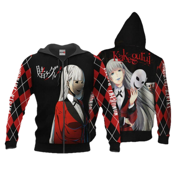 Ririka Momobami Kakegurui Anime 3k466 Fan Gift Stylist Unisex Cartoon 3d Hoodie Zip Hoodie 1872 Moonbestprint