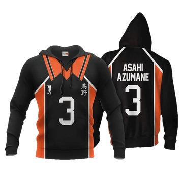 Karasuno Asahi Azumane Anime Manga Haikyuu Number 3 For Men And Women 3d Hoodie Zip Hoodie Moonbestprint