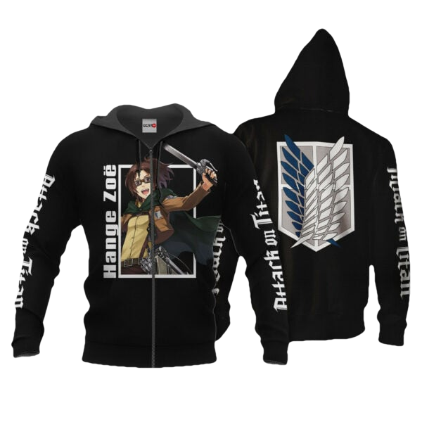 Hange Zoe Attack On Titan Anime 3k347 Fan Gift Stylist Unisex Cartoon 3d Hoodie Zip Hoodie 605 Moonbestprint