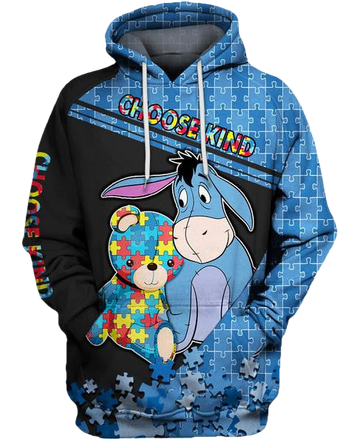 "choose Kind" Eeyore Hoodie Moonbestprint