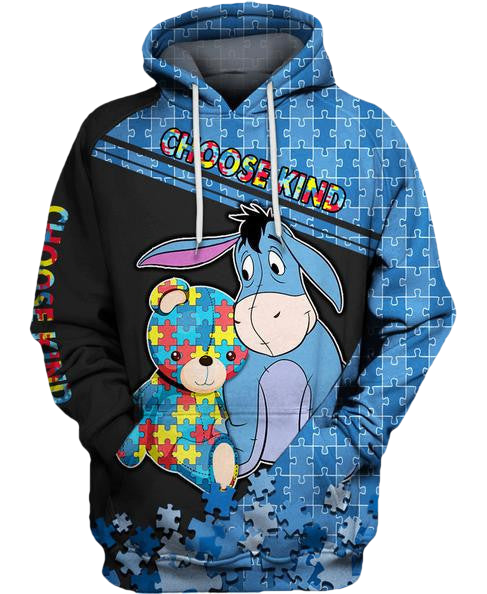 "choose Kind" Eeyore Hoodie Moonbestprint
