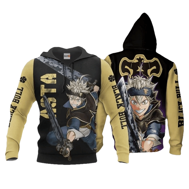 Asta Anime Manga Black Clover Black Bull For Men And Women 3d Hoodie Zip Hoodie Moonbestprint