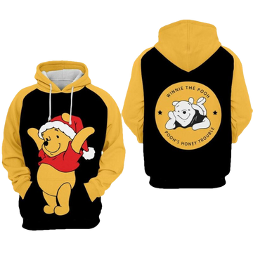 Winnie The Pooh Pooh's Honey Trouble Over Print 3d Hoodie Zip Hoodie Moonbestprint
