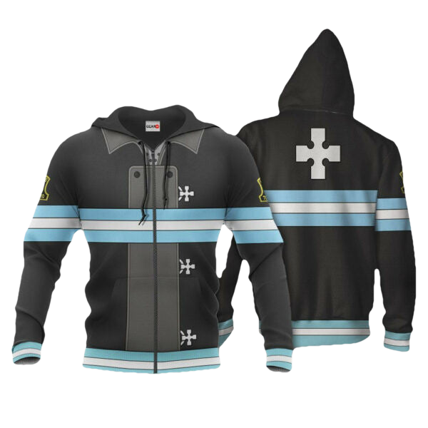 Company 5 Fire Force Uniform Anime 3k306 Fan Gift Stylist Unisex Cartoon 3d Hoodie Zip Hoodie 492 Moonbestprint