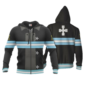 Company 5 Fire Force Uniform Anime 3k306 Fan Gift Stylist Unisex Cartoon 3d Hoodie Zip Hoodie 492 Moonbestprint