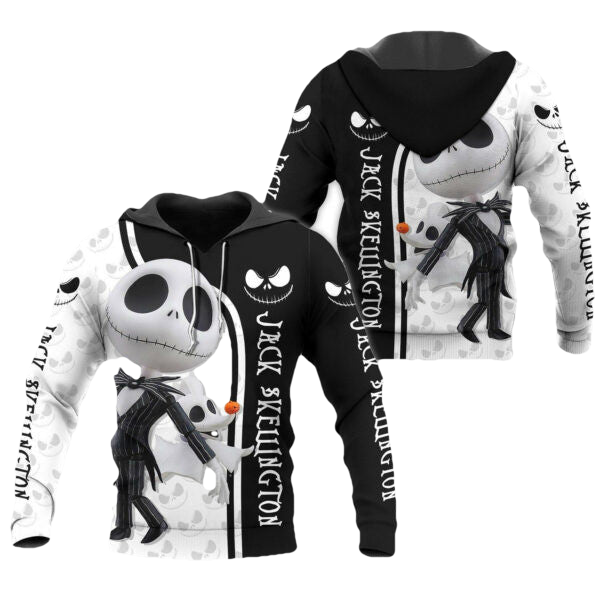 Nightmare Before Christmas Jack Skellington Hoodie And Zip Hoodie, Gift For Fan 3d All Over Print Shirt Hoodie 2388 Moonbestprint