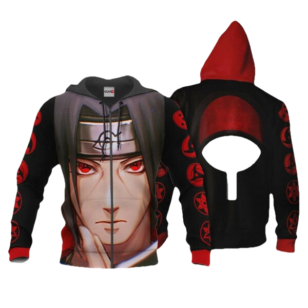 Uchiha Itachi Sharingan Eyes Anime 3k283 Fan Gift Stylist Unisex Cartoon 3d Hoodie Zip Hoodie 2256 Moonbestprint